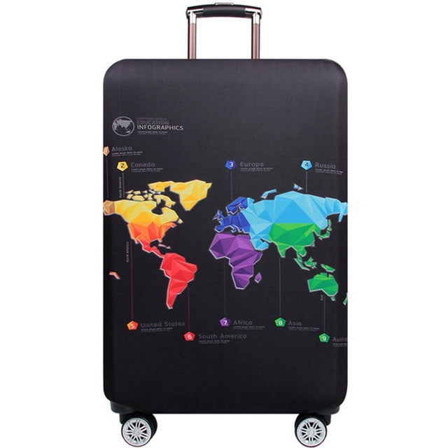 World Map Design Luggage Protective Cover Travel Suitcase Cover Elastic Dust Cases For 18 to 32 Inches Travel Accessories 1 L