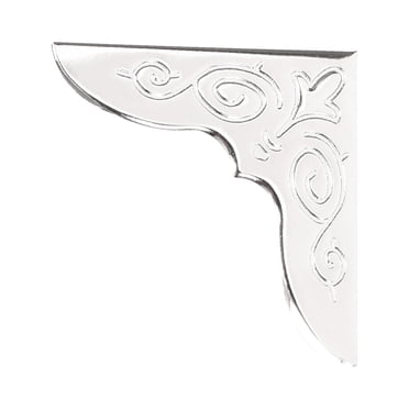 Unique Bargains Protecteurs d'Angle de Livre en Métal Couverture de Bord 30 x 30 x 6mm Ton Argent 50 Pcs