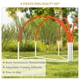 thumbnail image 4 of Dog Agility Kit Pet Obstacle Course Training Equipment Outdoor with Weave Poles, Carry Bag, Orange, 4 of 6