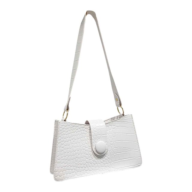 XZNGL Leather Crossbody Bag for Women Large Capacity Multi Compartment Shoulder Messenger Bag with Crocodile Texture and Double Zipper Closure for Daily Use Travel Shopping Work