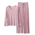 thumbnail image 2 of Weiqiqre Ensembles de Pyjama pour Femmes Pyjamas Rafraîchissants Ensembles Assortis d'Été Manches Courtes Ensemble de Détente Femmes, 2 of 3