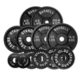 thumbnail image 1 of HAJEX Standard Cast Iron Round Weight Plates Set 1 inch - 245LB Set - (2.5LB, 5LB, 10LB, 25LB, 35, & 45LB), 1 of 1