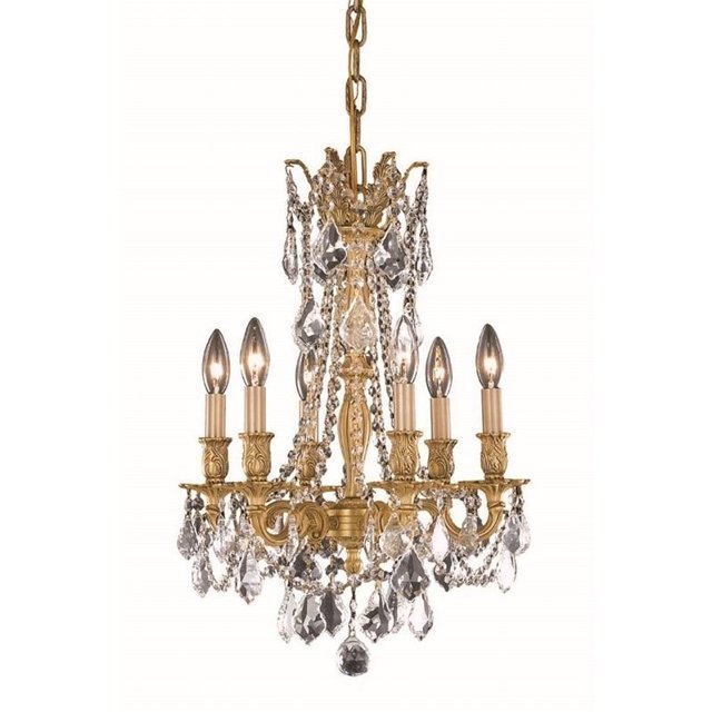 Elegant Lighting Rosalia 16" 6 Lustre en Cristal Royal Clair