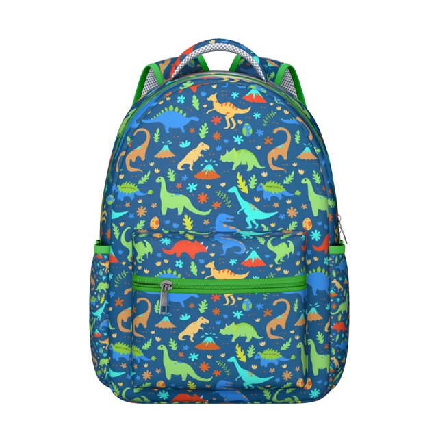 Dino Skeleton Student Backpack for School Student Cool Retro Dinosaur Pattern Minimalist Aesthetic Print Watercolor Design