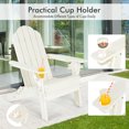 thumbnail image 3 of Patiojoy 2PCS Folding Adirondack Chair Outdoor Adirondack Chair Weather Resistant Lounger  Fire Pit Chair for Backyard Porch Poolside White, 3 of 8