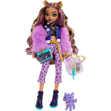 Monster High Poupée, animal et accessoires Clawdeen Wolf, Croissant