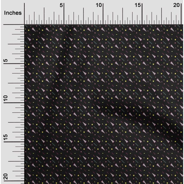 oneOone Polyester Lycra Tissu Dotzig Zag & Triangle Géométrique Tissu de Couture d'Impression BTY 56 Pouces de Large