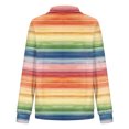 thumbnail image 4 of Mceream Women's Ribbed Knit Shacket Button Down Striped Jackets Long Sleeve Sweater Shirts Fall Winter Trendy Cardigans Plus Size Winter Warm Outwear Chaqueta De Invierno Para Mujer Multicolor XXL, 4 of 5