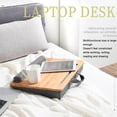 thumbnail image 3 of Laptop Desk, Lightweight Waterproof Tilting Angle Tablet Slot Holder Portable Lap Table Versatile Comfortable With Cushion For Office, 3 of 8