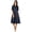 Blue, variant on Bimba Womens Buttondown Chambray Shirt Dress With Pockets Casual Collar Neck