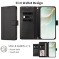 thumbnail image 3 of Book Style Wallet Cover for ASUS Zenfone 11 Ultra, Soft PU Leather, Black, 3 of 6