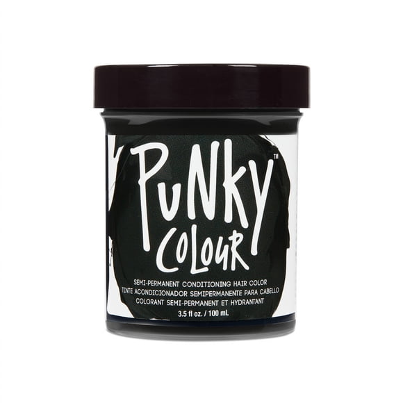 Punky Ebony Semi Permanent Conditioning Hair Color, Non-Damaging Hair Dye, Vegan, PPD and Paraben Free, Transforms to Vibrant Hair Color, Easy To Use and Apply Hair Tint, lasts up to 35 washes, 3.5oz