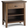 thumbnail image 1 of Artisan Table de Chevet Transitionnel en Bois de 24 Pouces en Brun Naturel Rustique, 1 of 11