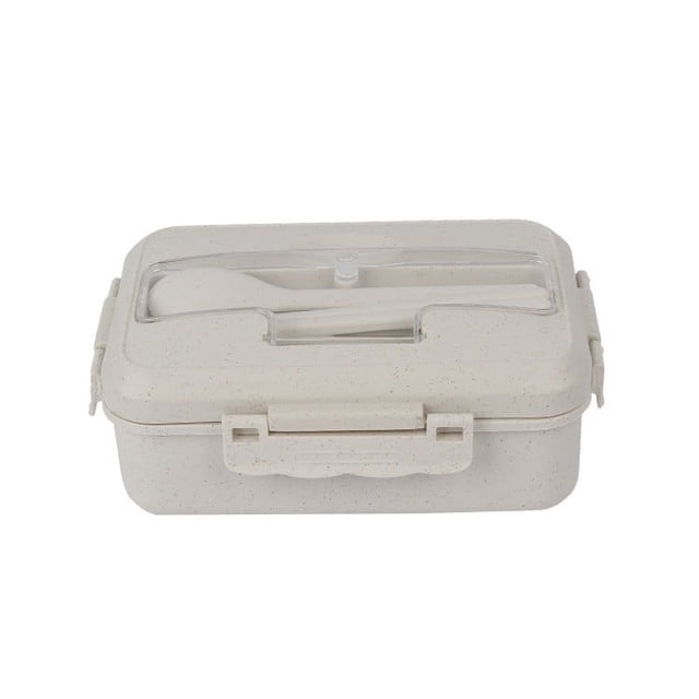 Dvkptbk Bento Lunch Box for Kids - Large Bento-Style Leakproof Bento Boxes with 4 Compartments Lunchbox with Silverware for Kids Backs To School, Reusable Meal And Snack Containers,Macaron