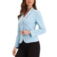 thumbnail image 4 of INSPIRE CHIC Blazer de Travail pour Femme Col à Revers Veste à Manches Longues Blazer de Complet Bleu TG, 4 of 6