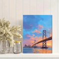 thumbnail image 2 of Qisvanset Vibrant Sunset Reflection Canvas Print 12x16 Inch Hotel Lobby Art, 2 of 8