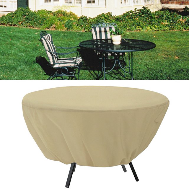 Furniture Cover, Protective Garden Table Cover Table Chair Set Cover Windproof Round for Home Furniture