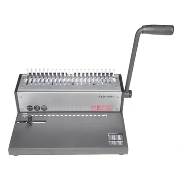 FOCUSBINDING Cerlox Comb Binding Machine, Metal, Comb Binding, with Punching Combo, Assorted Colors, 1 Count