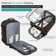 thumbnail image 4 of Joyway 20-Inch Front Opening Expandable Carry-On Luggage with Detachable Spinner Wheels and Travel Backpack, 4 of 6