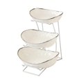 thumbnail image 4 of GROWTH TANK Ceramic Fruit Bowl for Kitchen Counter Decorative for Fruits Cupcake Candies 3 Layers, 4 of 9