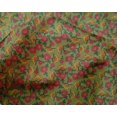 thumbnail image 4 of oneOone Silk Tabby Fabric Leaves & Floral Block Print Fabric BTY 42 Inch Wide, 4 of 4