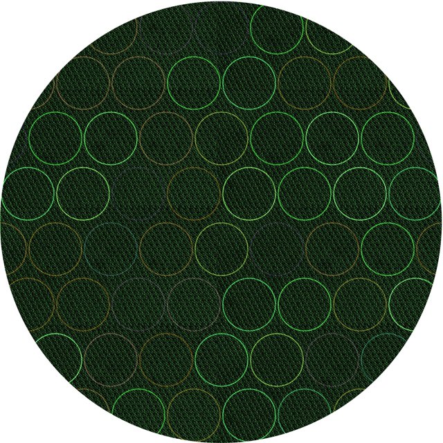 Ahgly Company Machine Washable Indoor Round Transitional Deep Emerald Green Area Rugs, 7' Round