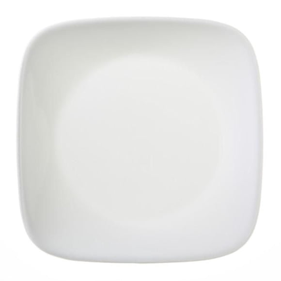Corelle Pure White 6.5" Square Glass Appetizer Plate