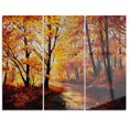 thumbnail image 1 of Design Art Forest in Autumn Multipanel Landscape Metal Wall Art, 1 of 1