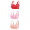 thumbnail image 2 of Timegard 3pc Wireless Bras for Women Front Closure Full Support Wide Strap Comfort Breathable Everyday Bra, 2 of 3