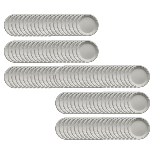 2PC Stainless Steel Cutlery Set Compostable Paper Plates Heavy Duty 60 Pack Biodegradable Disposable Plates Disposable Dinner Plates Made Of Natural Sugarcane Wheat ,Microwave Table Chargers