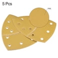 thumbnail image 3 of Unique Bargains 11 Holes Triangle Sandpaper P400 Extra Fine Abrasive 6-Inch Aluminum Oxide Sanding Sheets 5pcs, 3 of 6