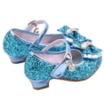 thumbnail image 3 of DPTALR Baby Girls Pearl Crystal Bowknot Sandals Bling Princess Shoes, 3 of 4