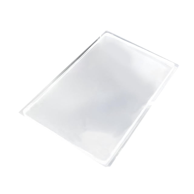 KLKCMS Gel Print Plate Painting Tool A5 made from durable gel material, measuring 12.7 cm x 17.8 cm x 1 cm. Transparent rectangular design ideal for printmaking, etching, card making, scrapbooking, journaling, and other arts and crafts projects. Easy to use and clean, reusable for vibrant prints.
