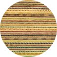 thumbnail image 1 of Ahgly Company Tapis d'Intérieur Ronds Abstraits Brun Doré Jaune, Tapis de Zone Abstraits, 3 Pieds Rond, 1 of 6