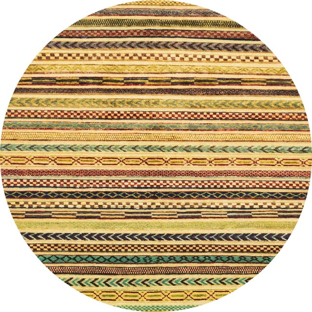 Ahgly Company Tapis d'Intérieur Ronds Abstraits Brun Doré Jaune, Tapis de Zone Abstraits, 3 Pieds Rond