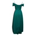 thumbnail image 3 of B91xZ Robes d'Été pour Femmes une Épaule Sans Manches Froncée Torsadée Robes Maxi Fluides, Vert TG, 3 of 5