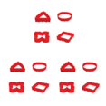 thumbnail image 2 of ZheElen 4piece Non-Stick Silicone Cake Mold Easy To Clean Flexible And Lightweight red 3Set, 2 of 6