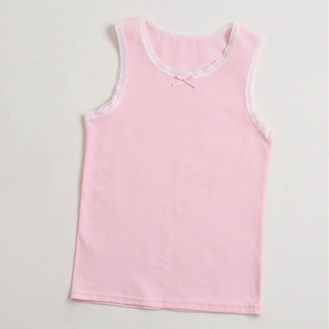 Soki Girls Layer Undershirt Summer T-shirt Base Shirt Round-Neck Camisoles Tops