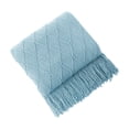 thumbnail image 2 of TopLLC Couverture Jetée, Couverture Jetée pour Canapé Couverture Douce Couverture Tricotée Couverture à Franges Couverture de Sofa Couverture de Sommeil 180x130cm Couverture Douce, 2 of 6