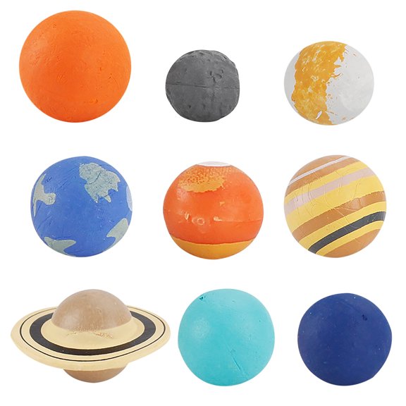 ZTTD Modèle de Système Solaire Jouets Éducatifs, Ensemble de 9 Pcs en Plastique pour Enfants, Non Toxique, Unisexe, Déco Maison