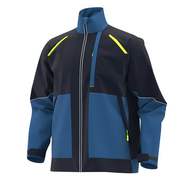 Men's Rip-Resistant Work Jacket Color Block Clothing Durable Clothes Long Sleeve Tops Labor Tees Protective Layer Utility Coat