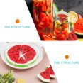 thumbnail image 4 of 10 Pcs Tranches de Pastèque Simulées Tranches de Pastèque Artificielles Faux Fruits Décor, 4 of 7