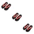 thumbnail image 2 of ZheElen Sabots Japonais Pantoufles Geta Sandales Sandales de Plage pour Hommes Femmes 36 Rouge Rond Taille 37 Ensemble de 3, 2 of 6