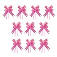 thumbnail image 1 of Unatoiry 10 Pieces Bow Pull Decor Festive Packing Lightweight Hand-Pulled Flower Wedding Birthday Christmas Holiday Accessory Pink Gold 1Set, 1 of 6