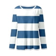 thumbnail image 4 of Zanarzt Chandails à Manches Longues pour Filles Enfants Imprimé Automne Chandail à Manches Longues Col Rond Chandail Décontracté Hauts Basiques Décontractés Bleu Marine, 4-5 Ans, 4 of 4