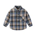 thumbnail image 1 of Tranfacy Chemises à Carreaux à Boutons pour Enfants à Manches Longues Col Rabattu Manteau d'Automne et Couche de Base, 1 of 3