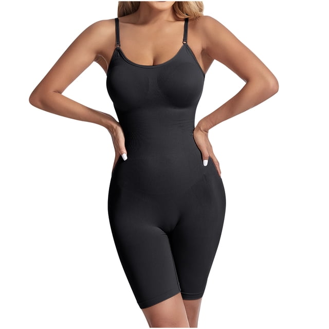 Dealovy Bodysuit for Women Belly Control Shapewear Jumpsuits Spaghetti Strap Seamless Workout Base Layer Romper