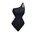 thumbnail image 4 of Diufon Women's Swimsuit Trendy Color Block Single Shoulder Backless Bathing Suits Summer Beach Sport Swimwear, 4 of 5