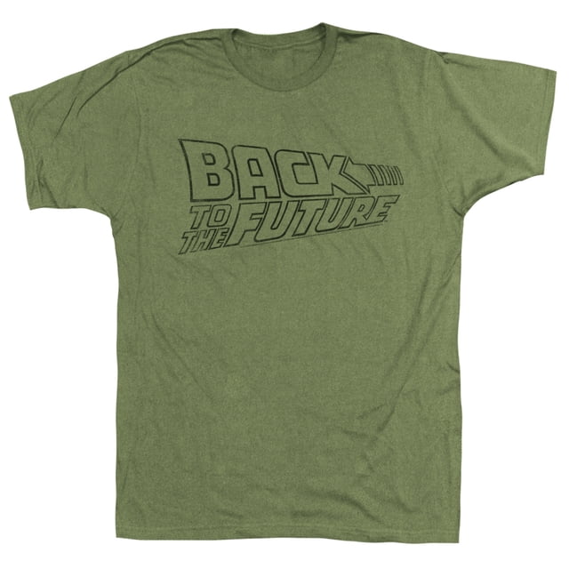Back to the Future Logo Green Adult T-Shirt