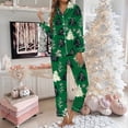 thumbnail image 1 of WENXIAOO Pyjama de Noël pour Femme en Satin, Ensemble de Pyjama à Manches Longues Boutonné, Pyjamas avec Pantalon de Pyjama, Pyjamas de Noël pour Femmes, 1 of 4